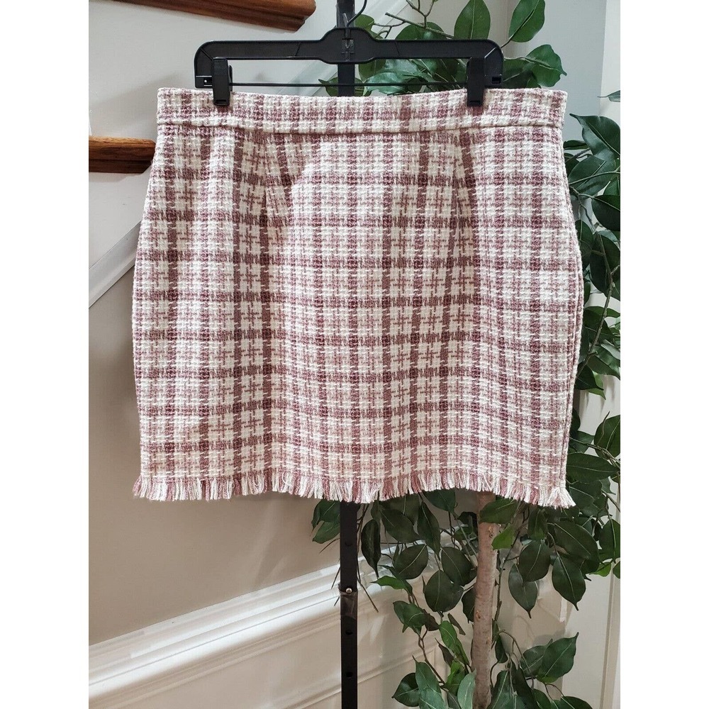 Fashion Nova Women Check The Record Polyester Pencil & Straight Mini Skirt 1X